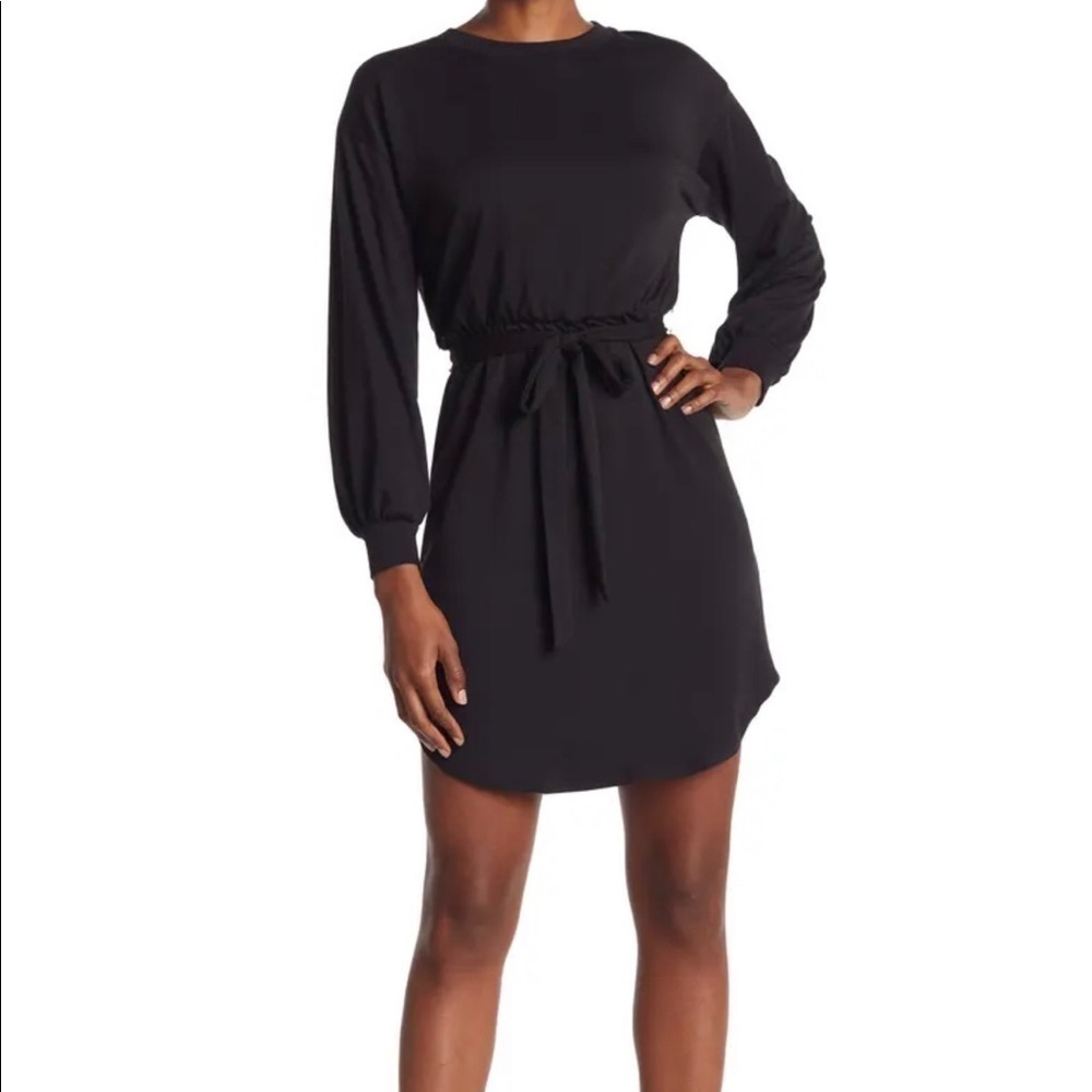 NWT Trash + Sophie womens  black  sweatshirt dress size XL​​​​​​​​